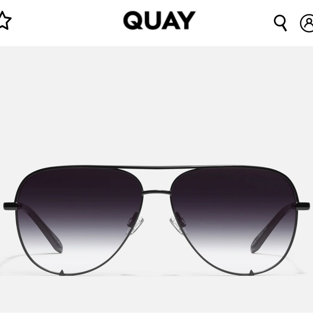 Quay Australia Sunglasses with Black and Yellow Highlights